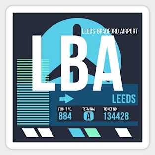 Leeds (LBA) Airport // Sunset Baggage Tag Magnet